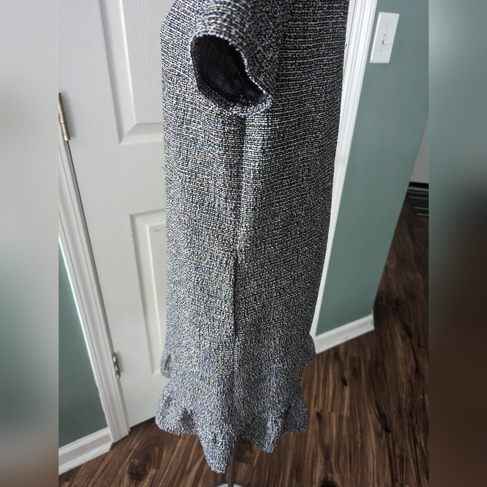 LOFT Tweed Boucle Ruffle Dress - Picture 3 of 4